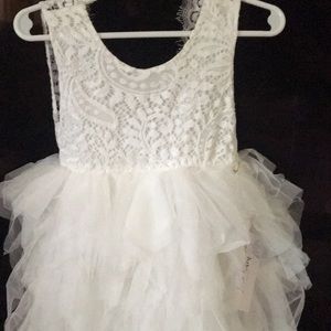 Flower girl dress/white toddler dress